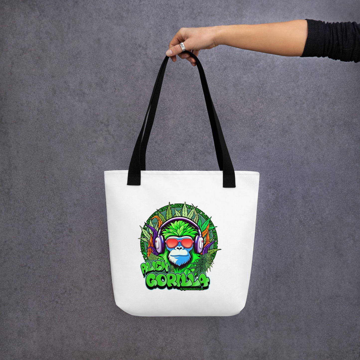 Alien Gorilla Strain Tote bag