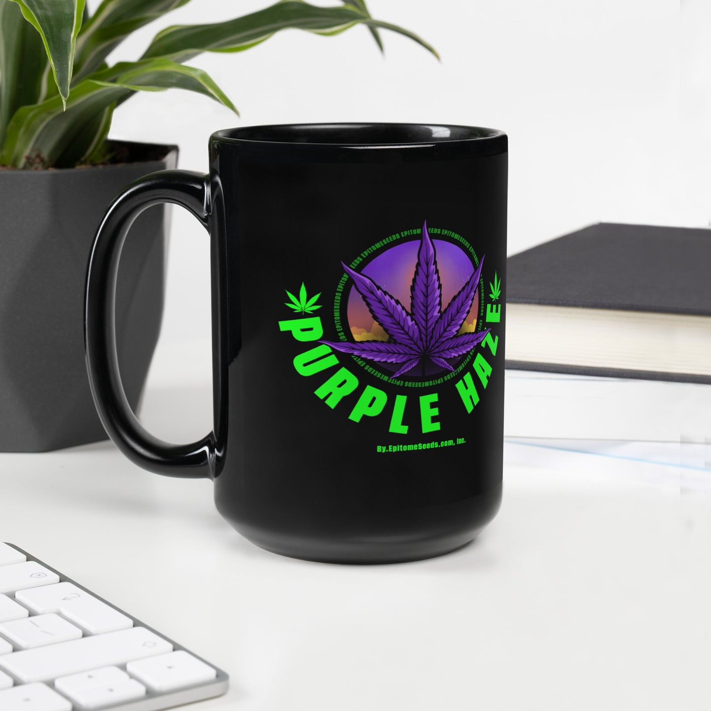 Purple Haze Strain Black Mug