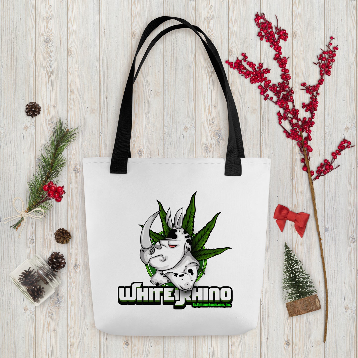 White Rhino Strain Tote bag