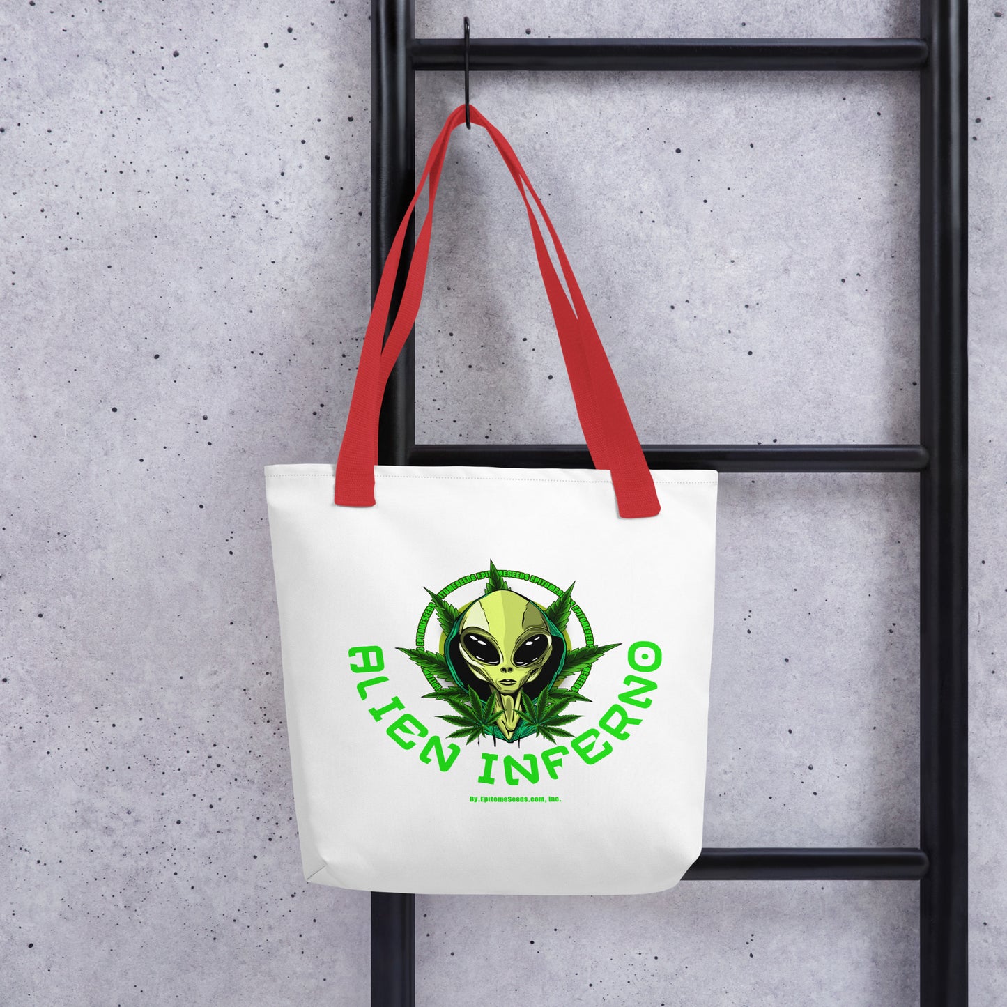 Alien Inferno Strain Tote bag