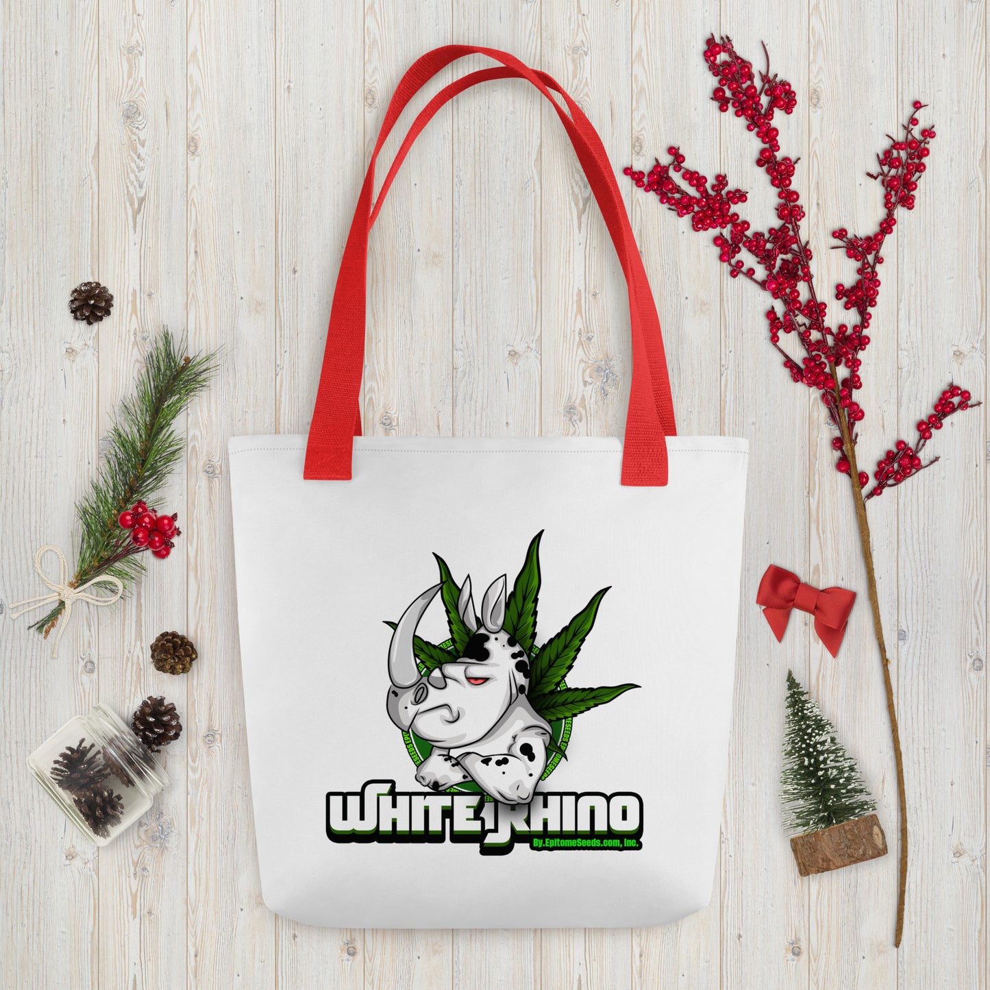 White Rhino Strain Tote bag