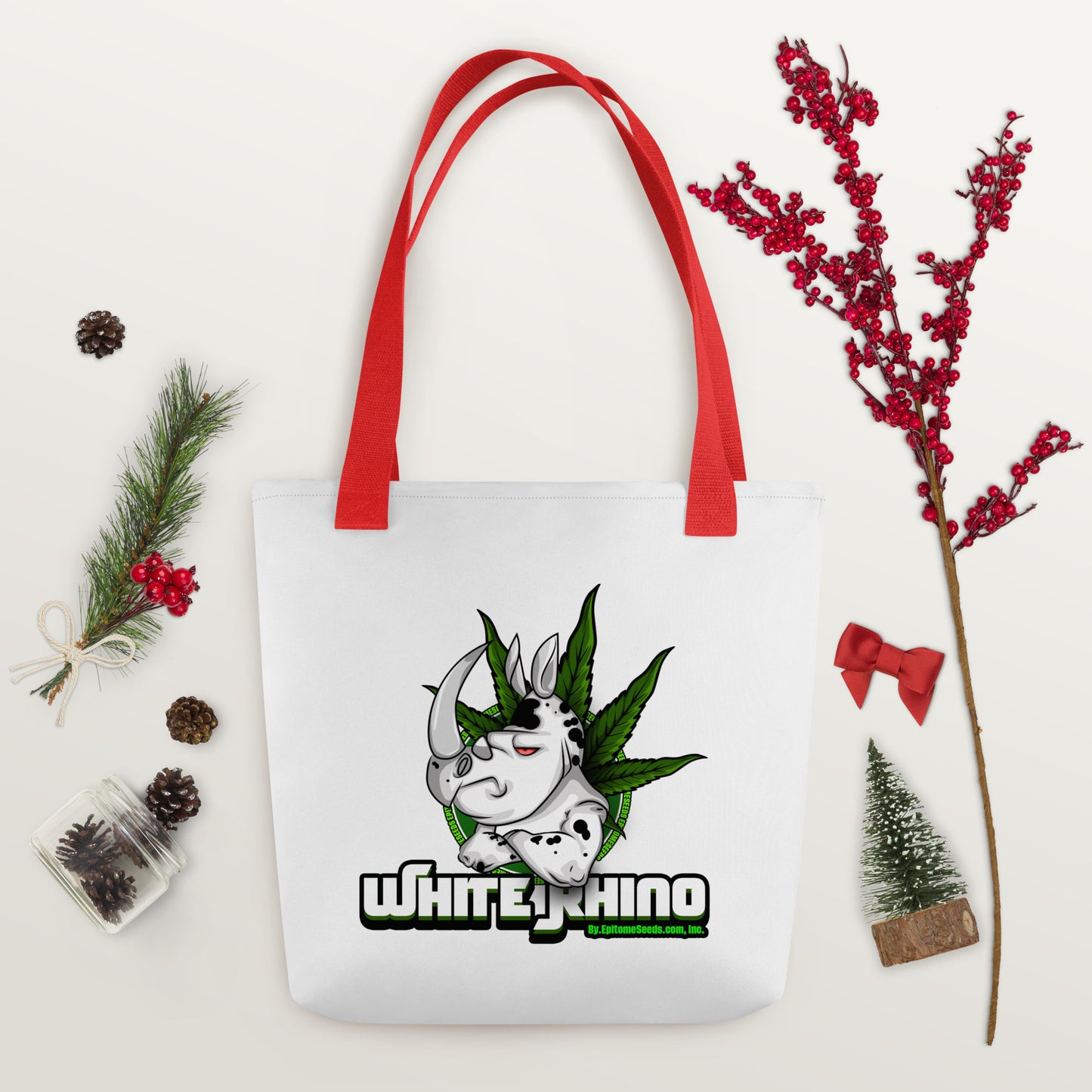 White Rhino Strain Tote bag