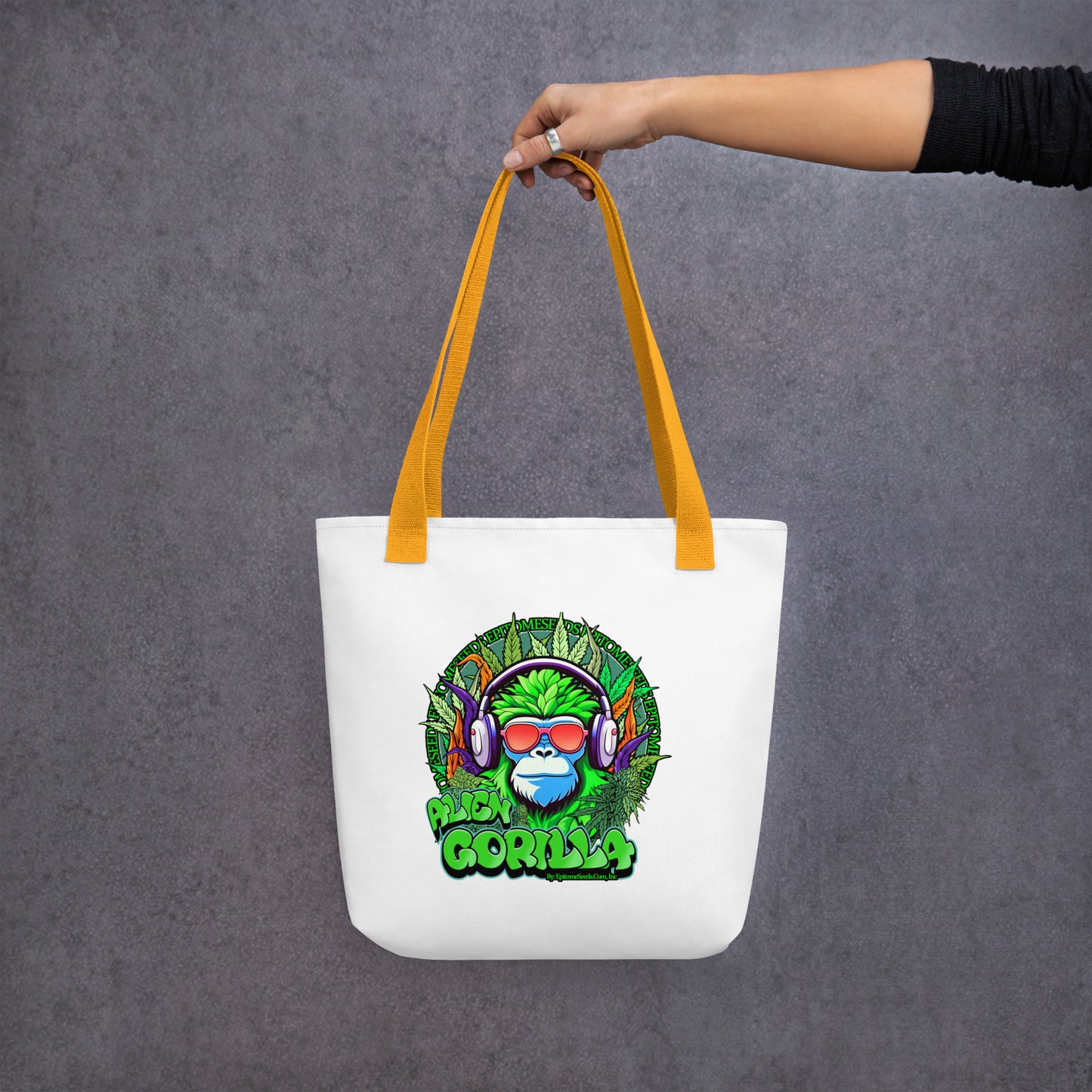 Alien Gorilla Strain Tote bag