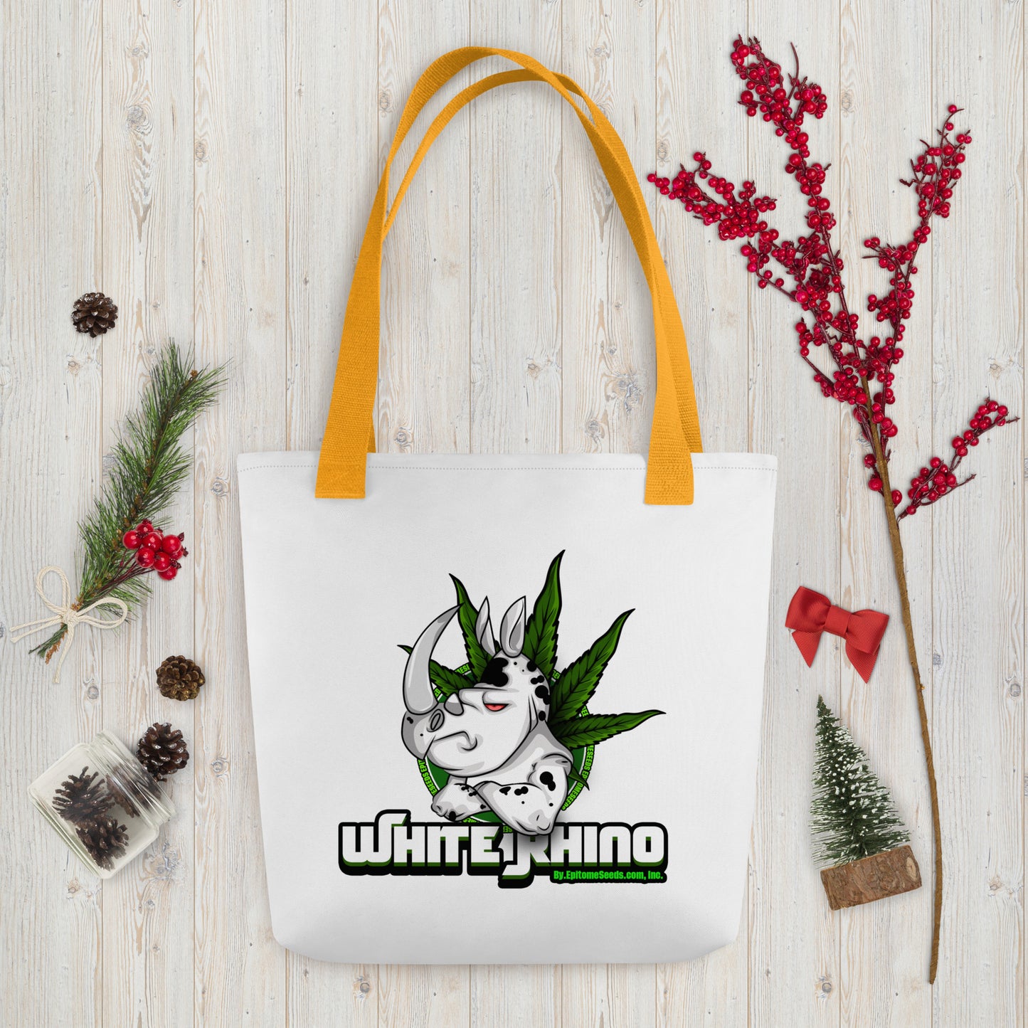 White Rhino Strain Tote bag