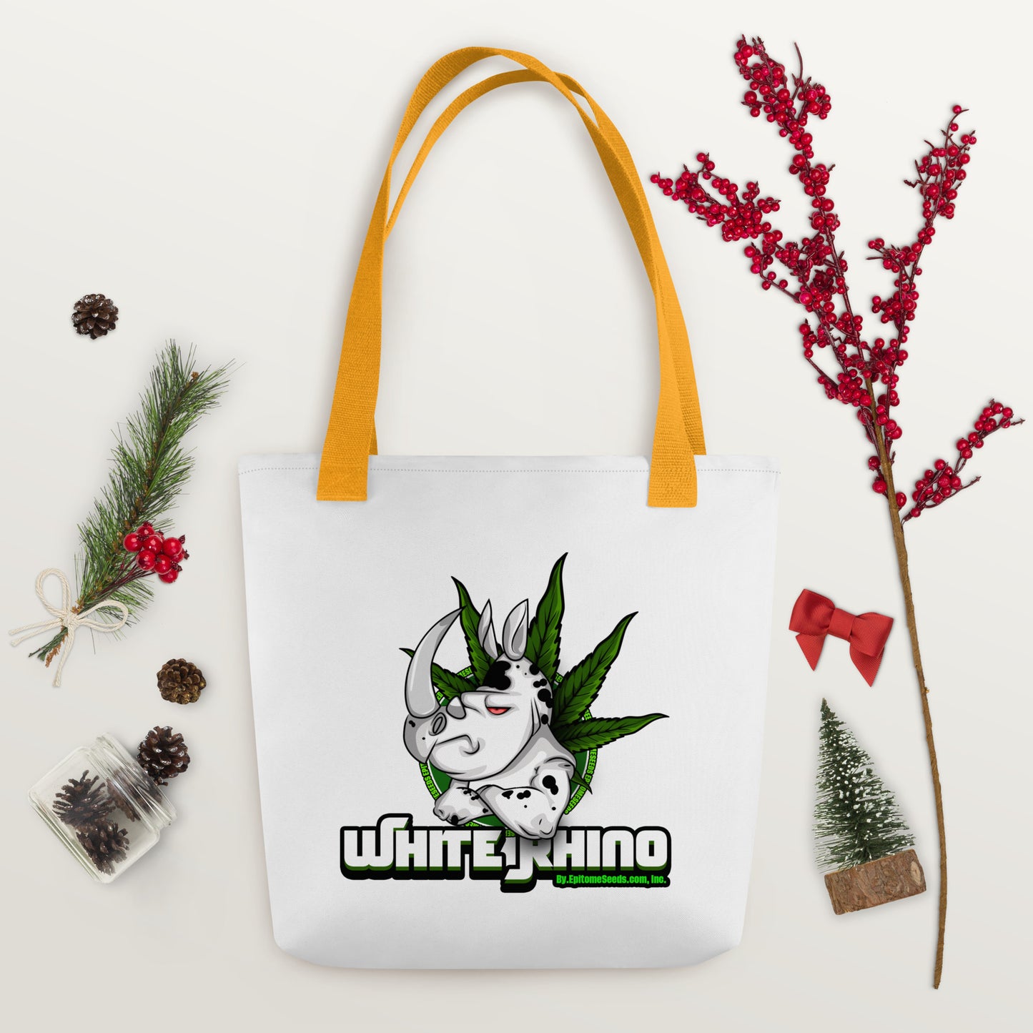 White Rhino Strain Tote bag