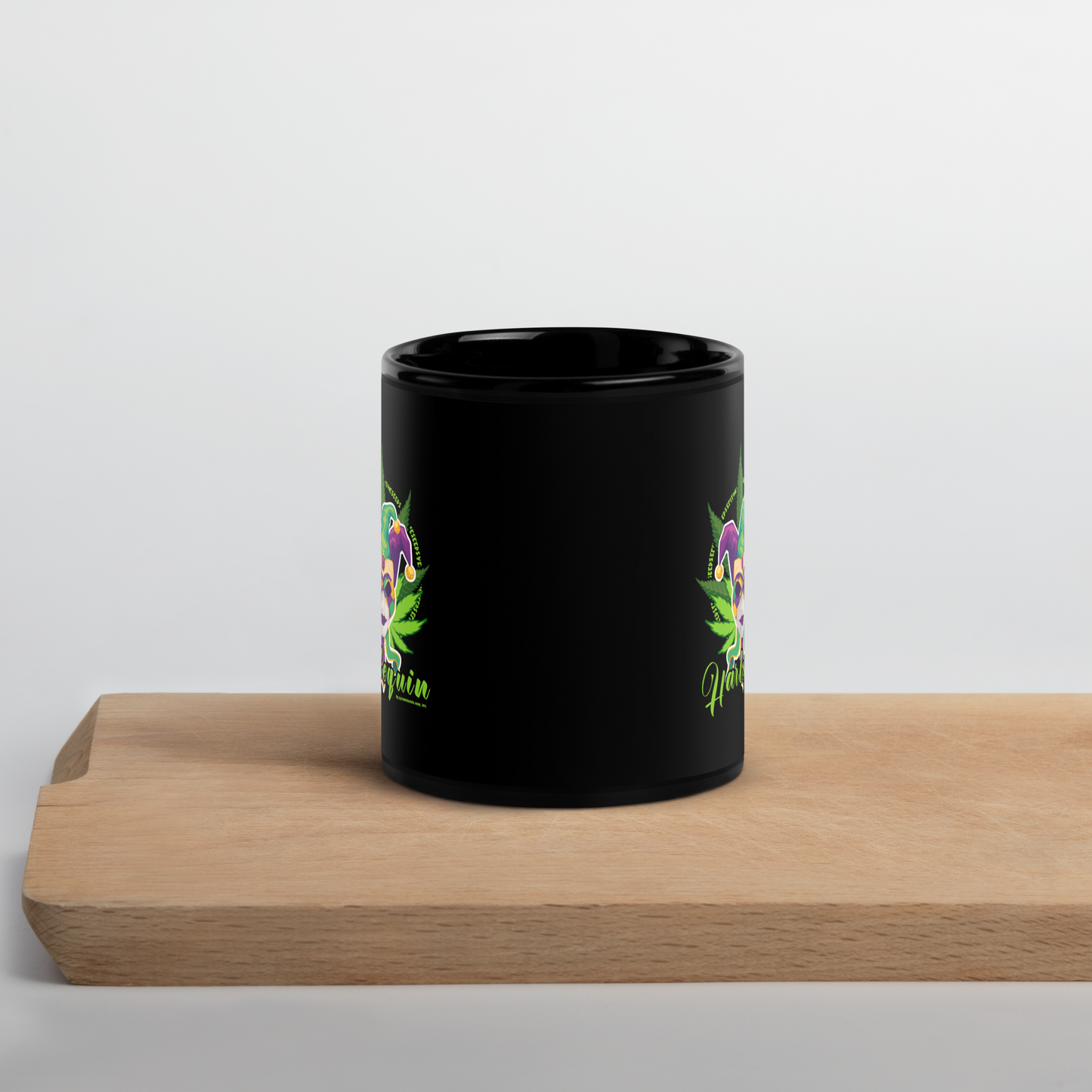 Harlequin Strain Black Mug