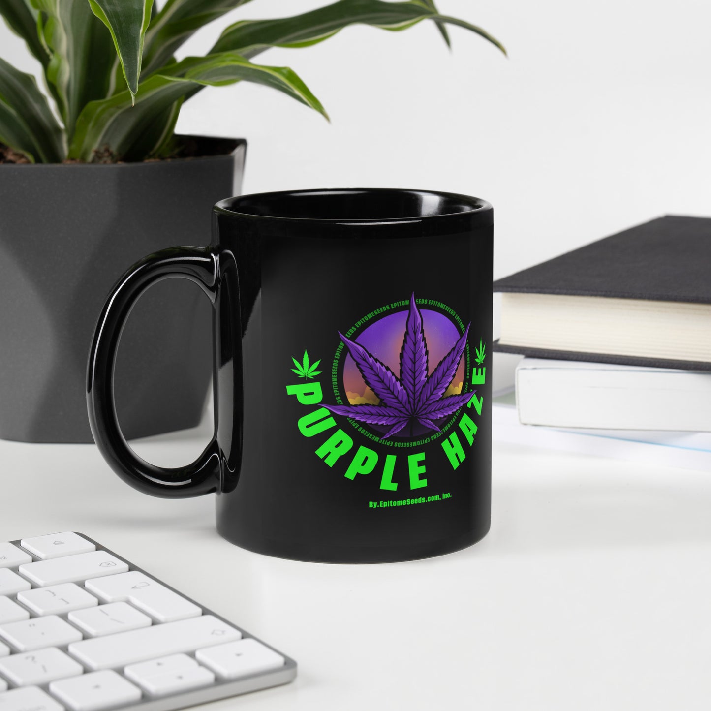 Purple Haze Strain Black  Mug