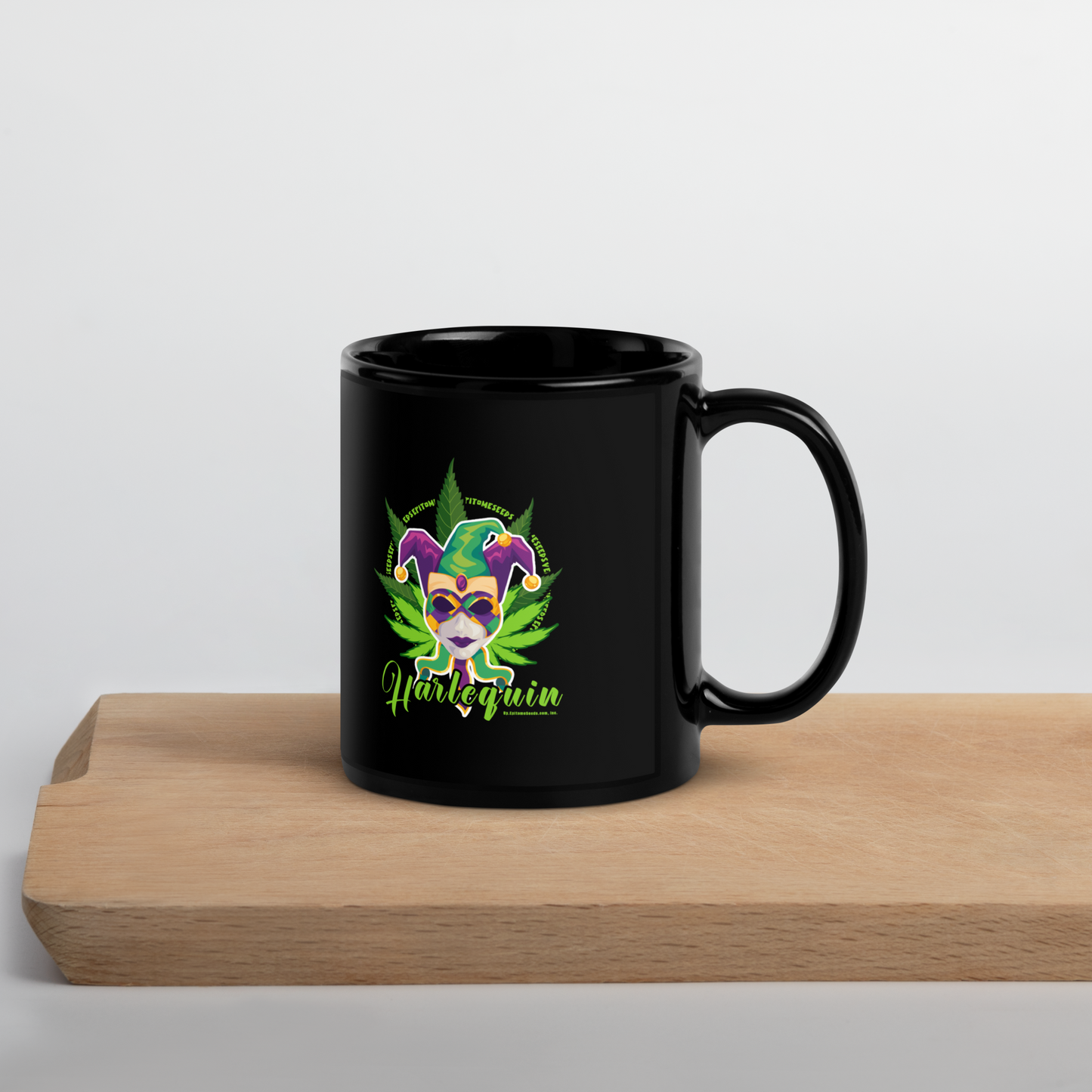 Harlequin Strain Black Mug