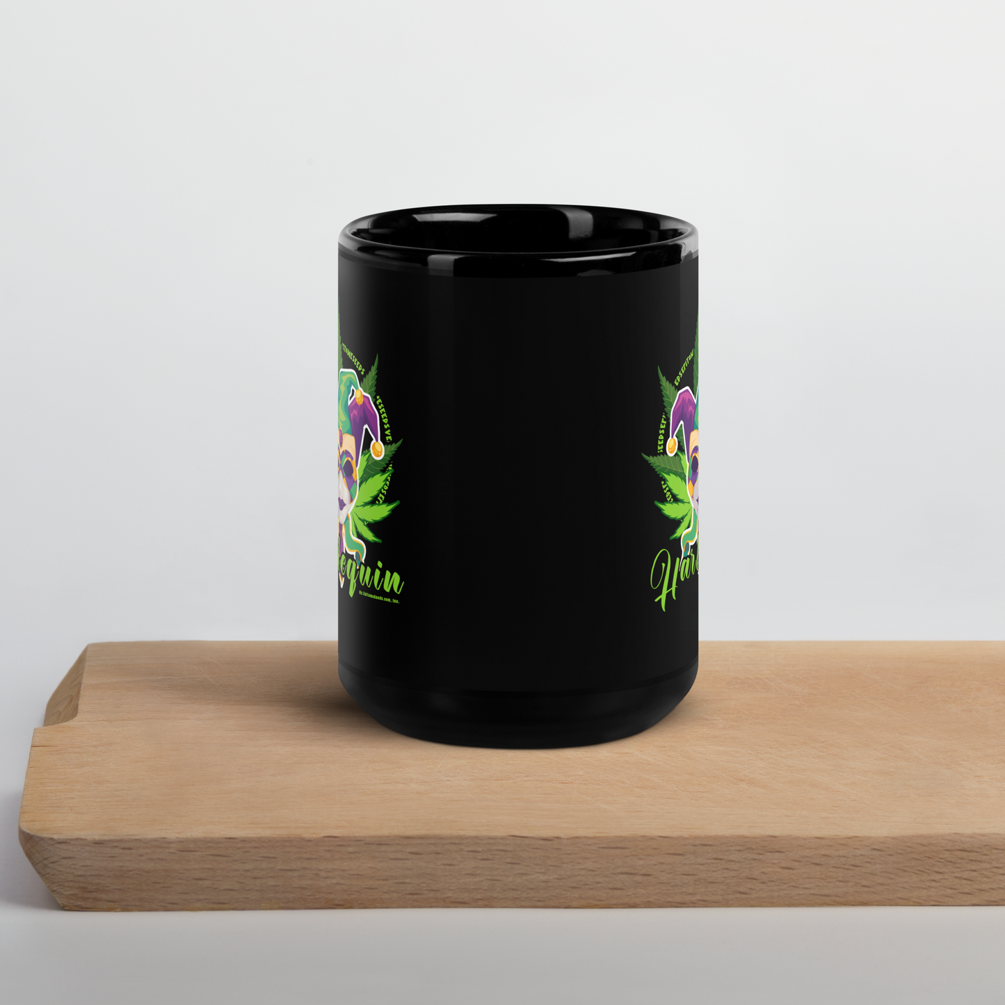 Harlequin Strain Black Mug