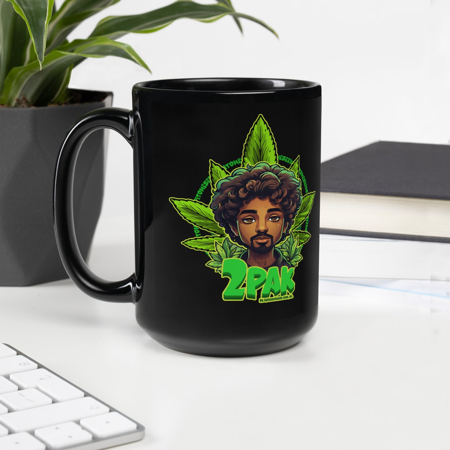 2pak Strain Black Mug