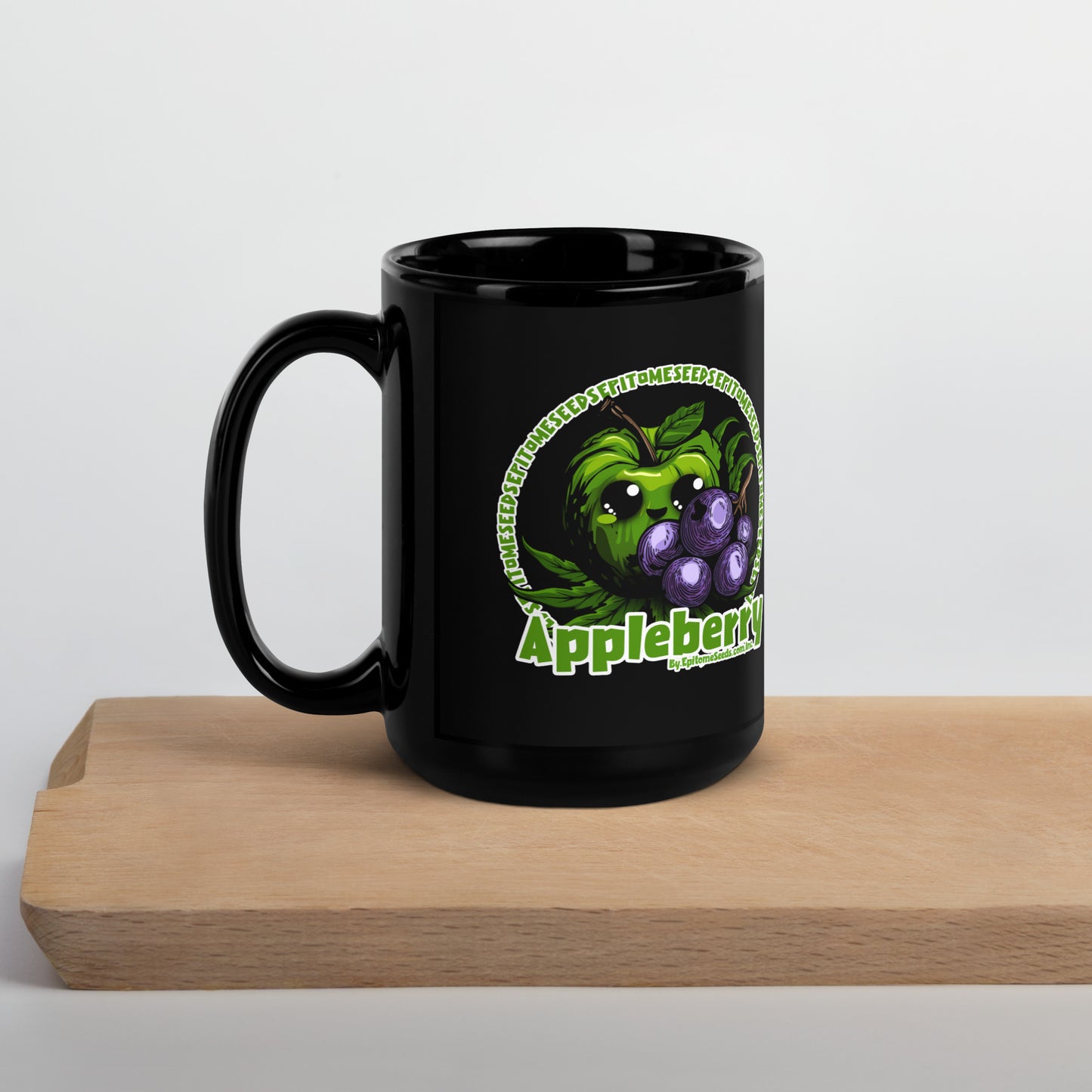 Appleberry Black Mug