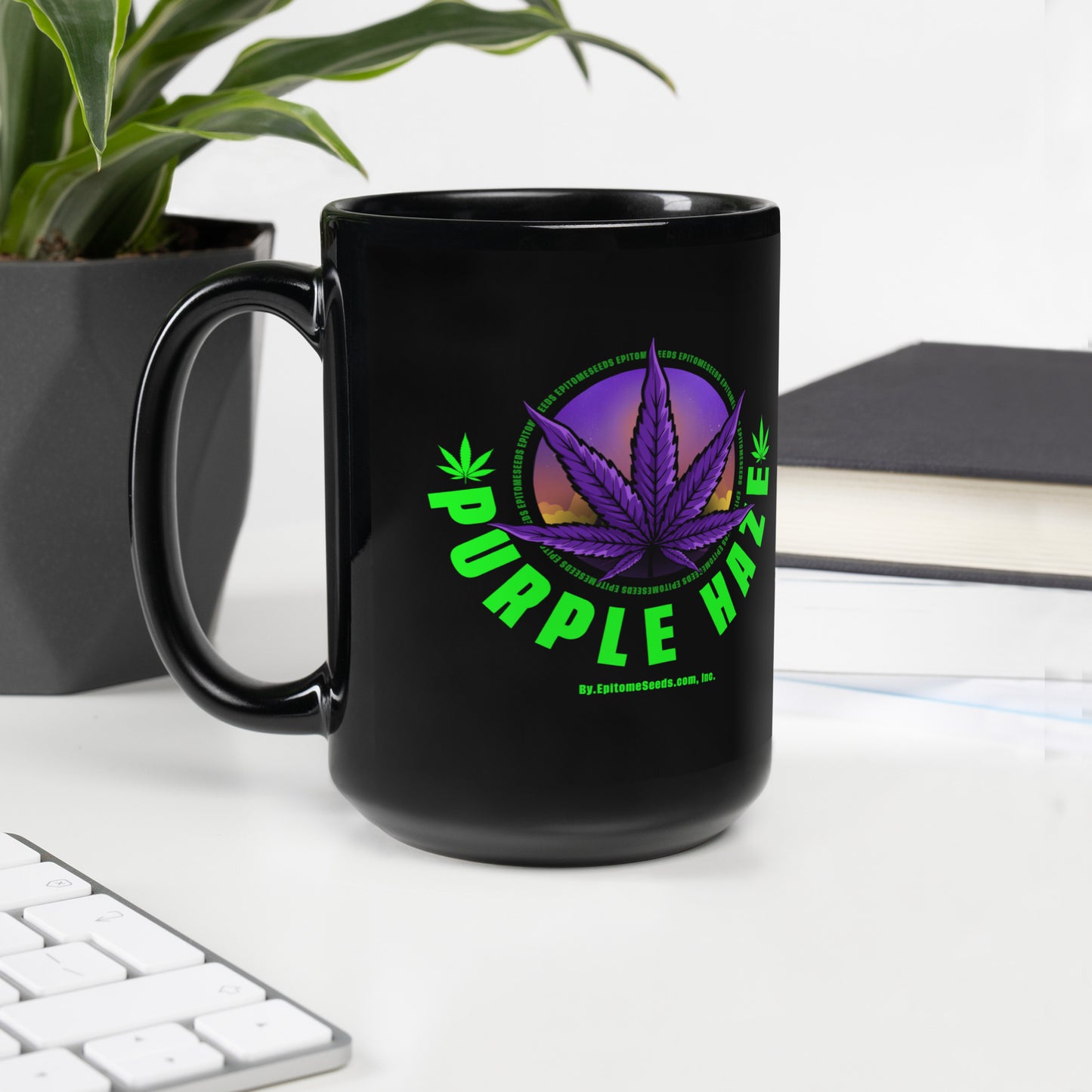 Purple Haze Strain Black  Mug