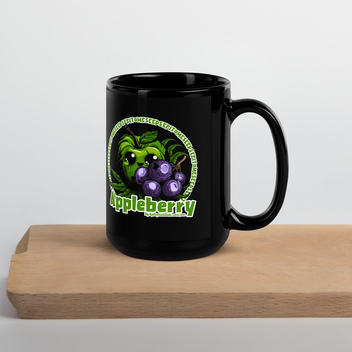 Appleberry Black Mug