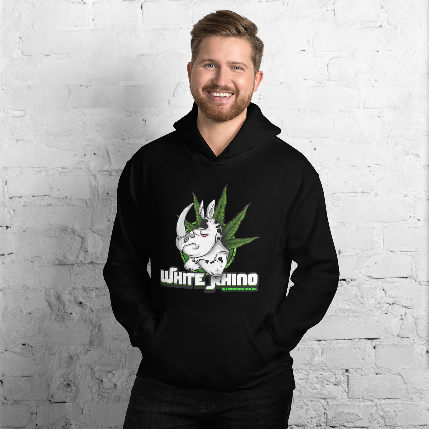 White Rhino Strain Hoodie