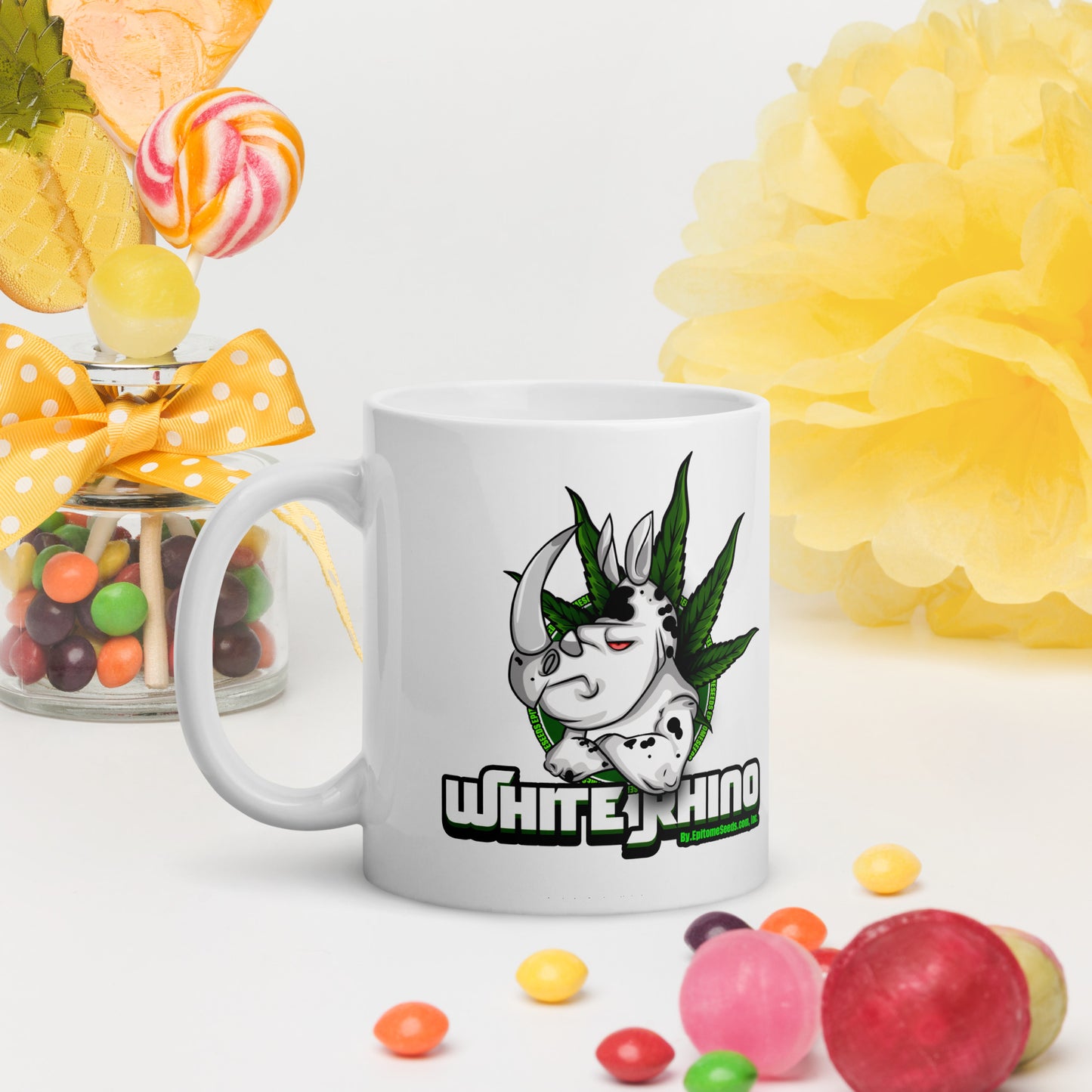 White Rhino Strain Mug